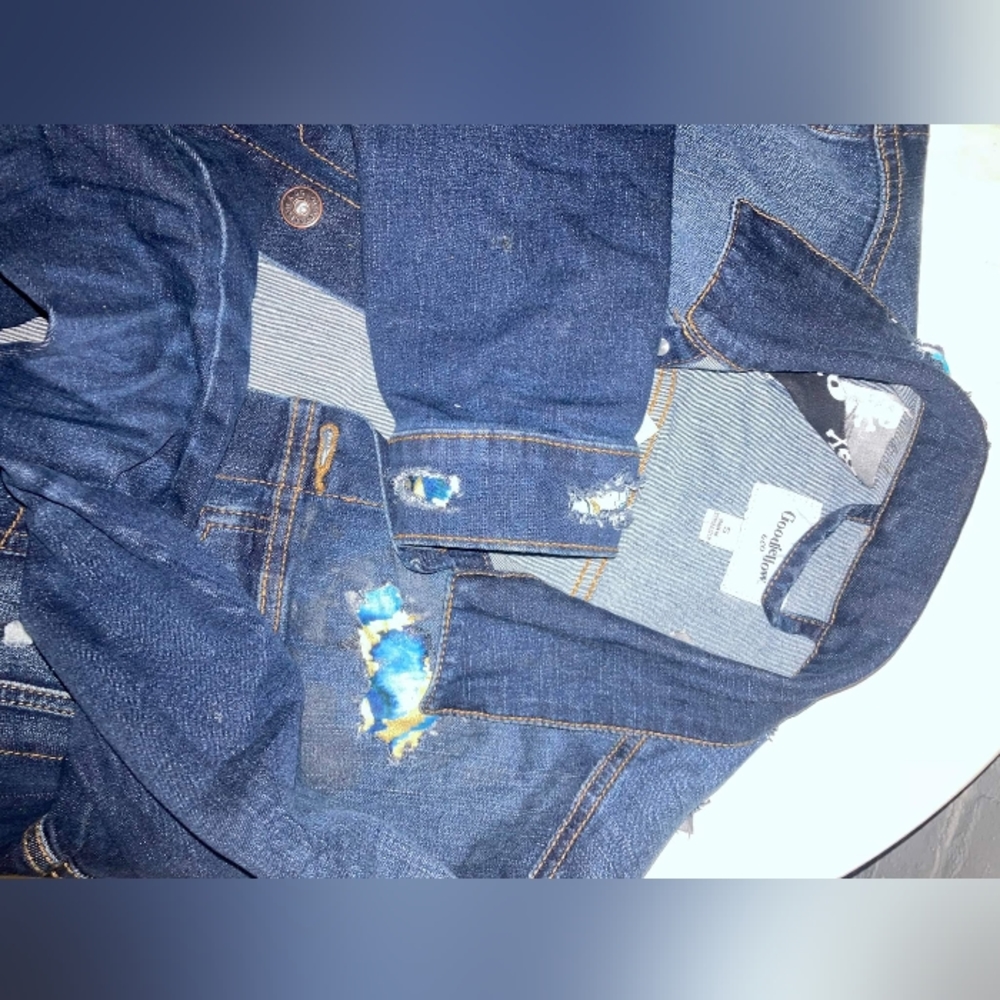 Blue custom jean jacket